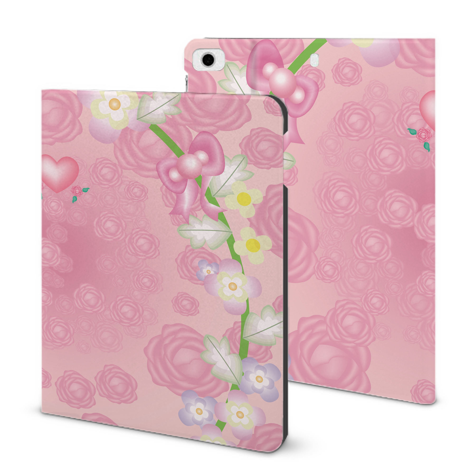 （画像用） Hello Kitty ハローキティ IPad ケース ブック型 PUレザー TPU 耐衝撃 軽量 薄型 ペン収納なし 全面保護 IPad 各モデル対応